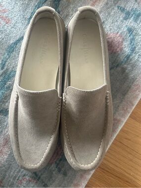 Cole Haan Men’s Suede Slip-Ons in Light Taupe